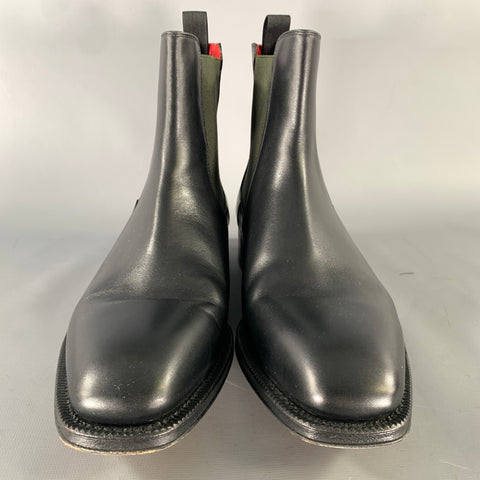 ALEXANDER MCQUEEN Size 8 Black Leather Chelsea Boots