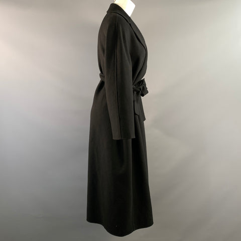'S MAX MARA Size 8 Black Wool Raglan Sleeve Jacket