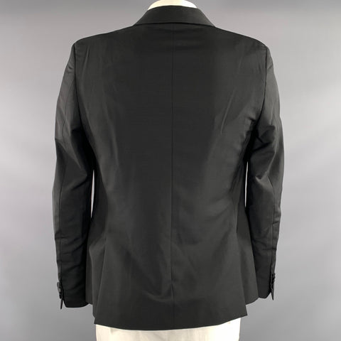 PAUL SMITH Chest Size 42 Black Wool  Mohair Shawl Collar Sport Coat