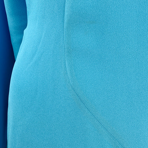 TALLER MARMO Size 4 Fantastica Blue Crepe Caftan Maxi Dress