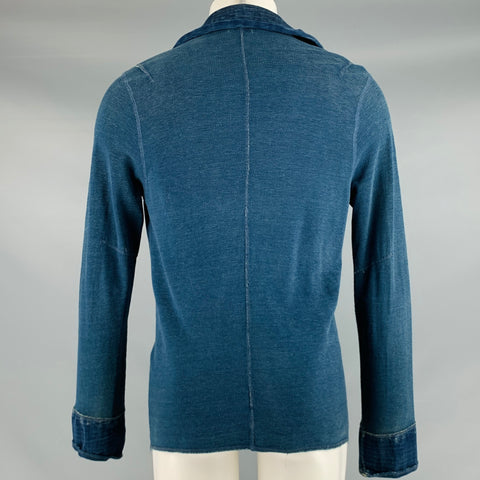 KAPITAL Size S Navy Linen Blend Double Breasted Jacket