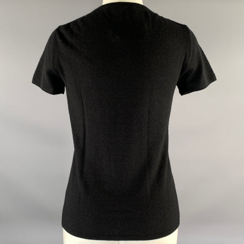 THE CASHMERE PROJECT Size S Black Cashmere T-Shirt