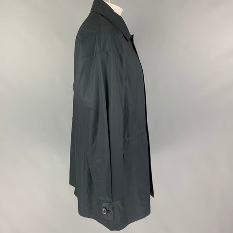 STILL by HAND Taille S Manteau surdimensionné en coton noir avec cordon de serrage
