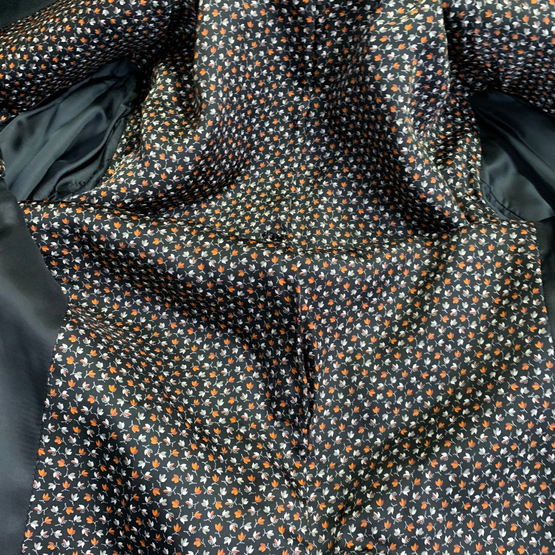 PS by PAUL SMITH Size L Black Velvet Cotton Slim Fit Notch Lapel Sport Coat