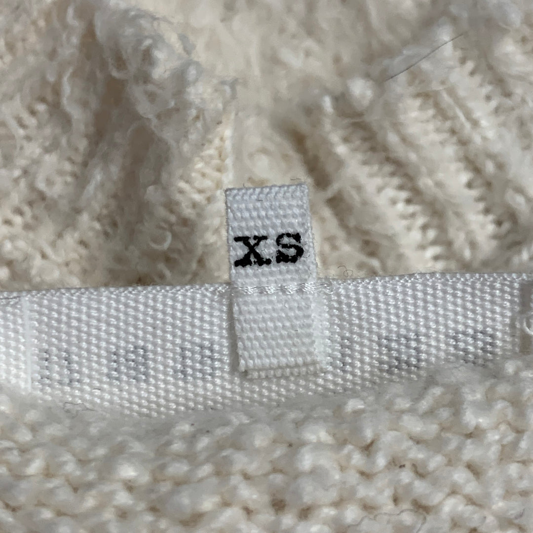 MAISON MARGIELA Size XS Cream Cotton Polyamide Shaggy Knit Cardigan