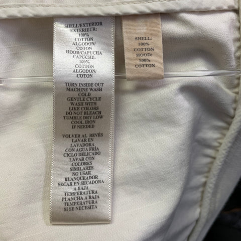 JOHN VARVATOS STAR USA Size L Cream Grey Cotton Hooded Jacket