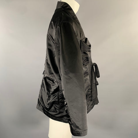AMBUSH Chest Size M Black Mixed Patterns Poliammide Kimono Jacket
