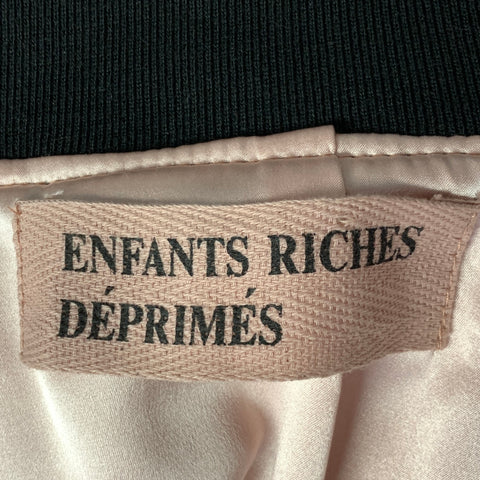 ENFANTS RICHES DEPRIMES ERD SS2018 L Pink Embroidery Suede Bomber Jacket