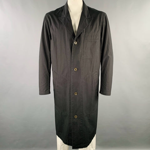 YOHJI YAMAMOTO Size XL Black Cotton Reversible Coat