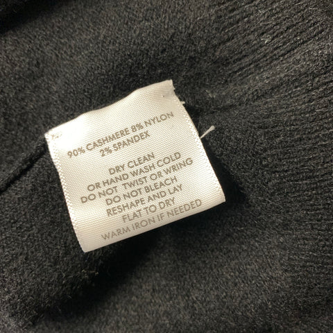 WHITE + WARREN Size S Black Cashmere Blend Knit Pullover Womens