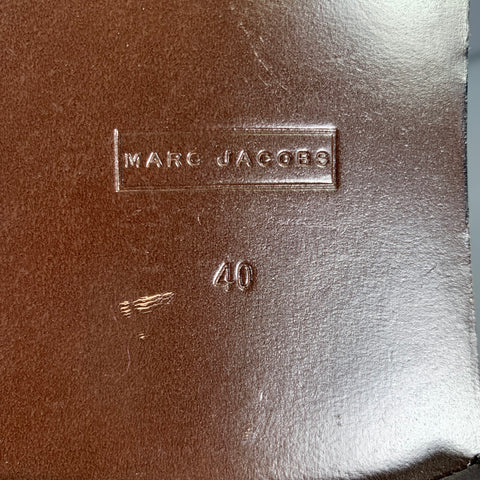 MARC JACOBS Size 10 Gold Leather Metallic Lace Up Laces