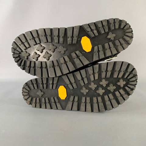 A.P.C. Size 8 Black Silver Gladiator Sandals