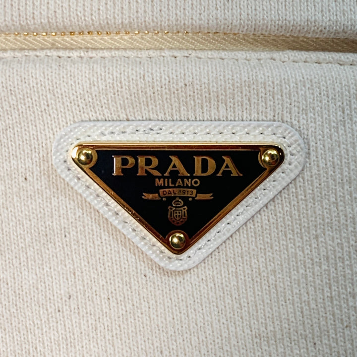 PRADA Size M Beige Cotton Sweatpants Drawstring Athletic Shorts