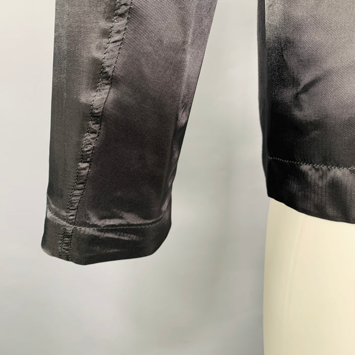 ALEXANDER MCQUEEN Size 40 Black Jacquard Wool Blend Sport Coat