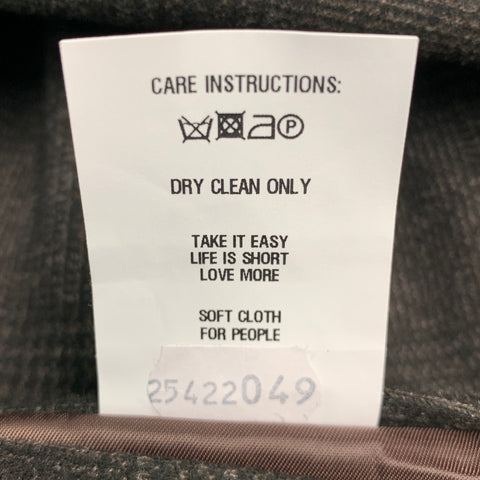 SOFT CLOTH Size 42 Brown Black Glenplaid Viscose Blend Sport Coat