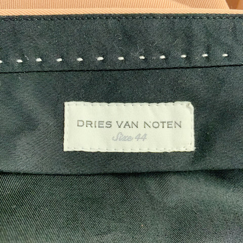 DRIES VAN NOTEN Size 32 Tan Twill Polyester Wool Pleated Dress Pants