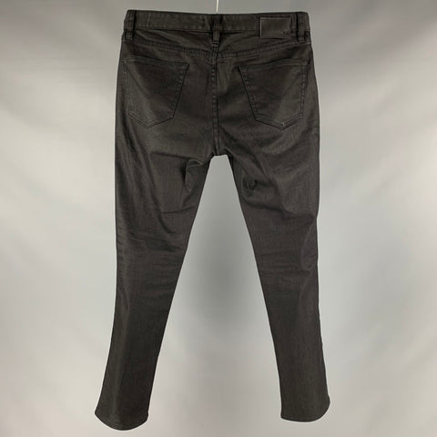 JOHN VARVATOS Taille 30 Jean noir en coton et polyester avec braguette boutonnée