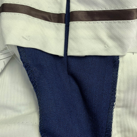 SUIT SUPPLY Size 36 Blue Brown Wool Woven Notch Lapel 3 Piece Suit