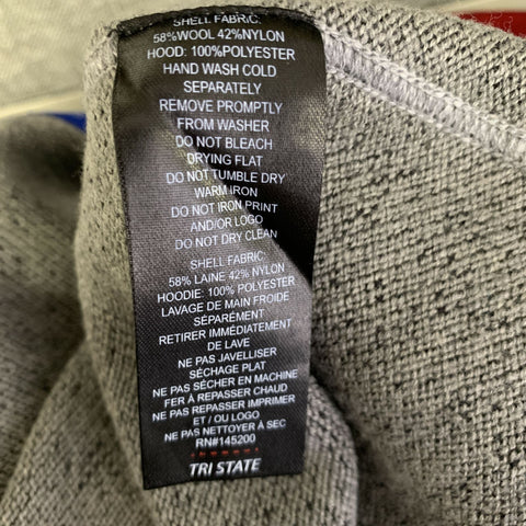 ENGINEERED FOR MOTION Size S Grey Black Wool Blend Double Breasted Jacket