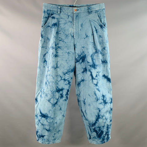 STORY MFG. Size 34 Blue Navy Dyed Organic Cotton Drop Crotch Casual Pants
