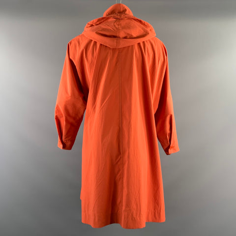 ISSEY MIYAKE Size S Orange Polyester Trench Jacket