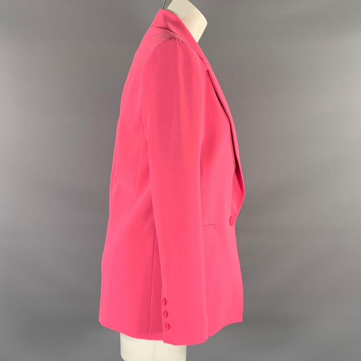 ALICE + OLIVIA Size 4 Pink Polyester Peak Lapel Jacket