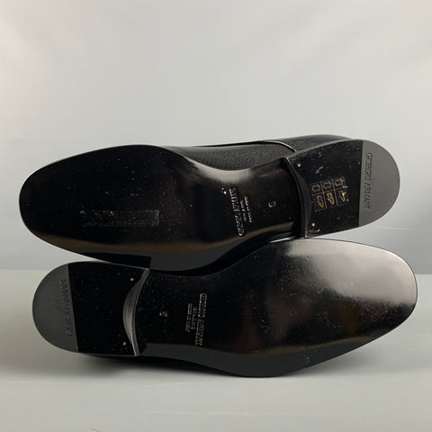 GIORGIO ARMANI Size 6 Black Solid Leather Lace Up Lace Up Shoes