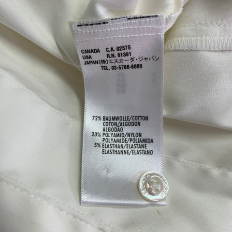 Chemise plissée sans manches ESCADA, taille XL, en coton mélangé crème