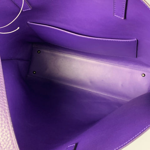AKRIS -Ai- Purple Leather Shoulder Tote Bag