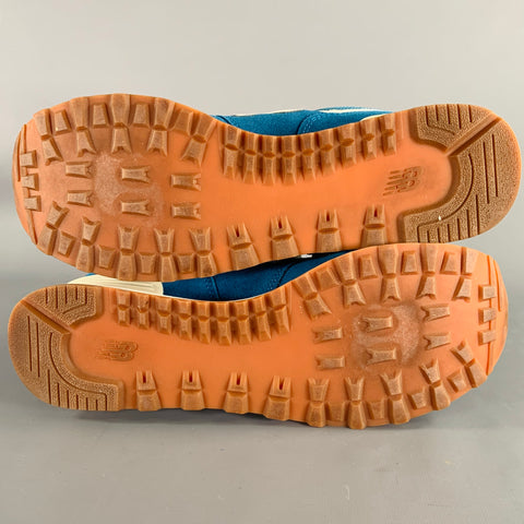 NEW BALANCE Size 11 Classic 574 Blue White Mesh Classic Sneakers