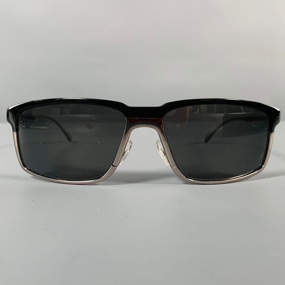 KITON -Napoli-  Black Silver Titanium Sunglasses