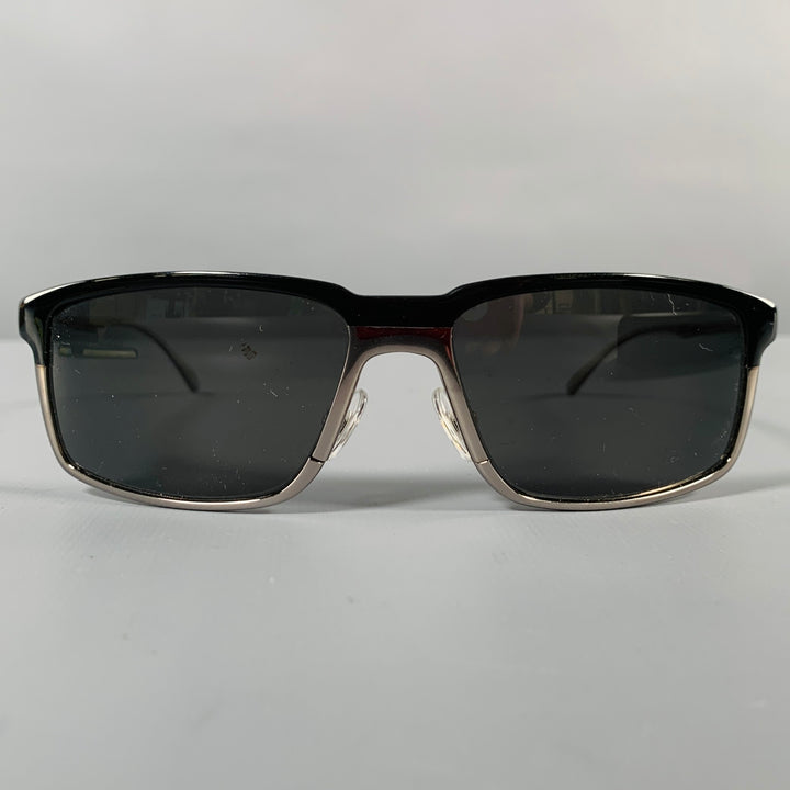 KITON -Napoli-  Black Silver Titanium Sunglasses