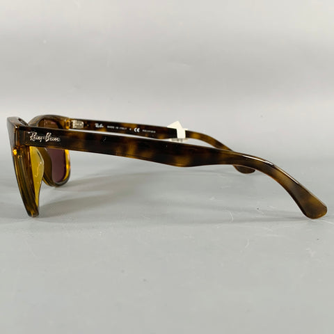 RAY-BAN Polished Light Havana Brown Beige Tortoiseshell Acetate Polarized Sunglasses