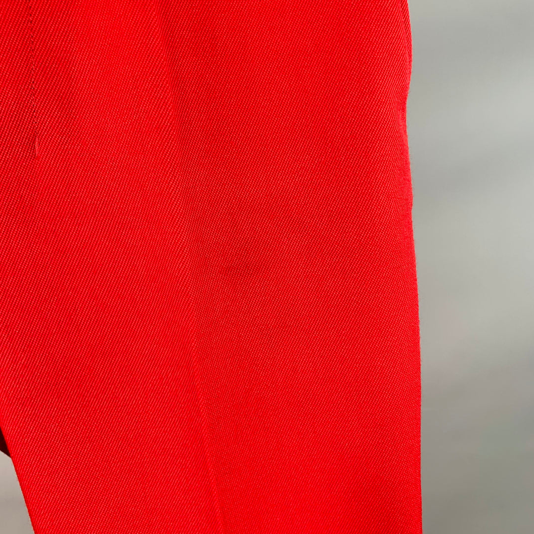 AMI by ALEXANDRE MATTIUSSI Size 28 Red Wool Twill Zip Fly Dress Pants