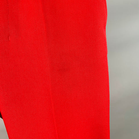 AMI by ALEXANDRE MATTIUSSI Size 28 Red Wool Twill Zip Fly Dress Pants