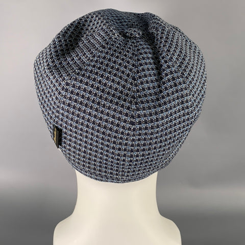 BORSALINO Size 7.75 Blue Light Blue Geometric Cotton Hats