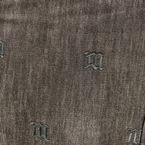 MISBHV Size 29 Black Embroidery Cotton Button Fly Jeans