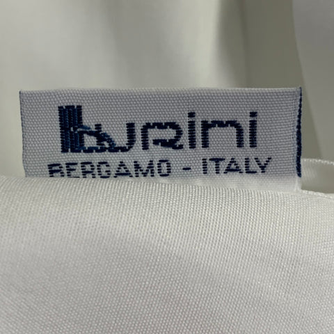 BRIONI Size L White Cotton French Cuff Tuxedo Long Sleeve Shirt