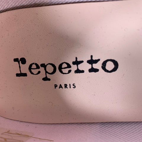 REPETTO Size 9.5 Black Patent Leather Pointed Toe Bow Flats