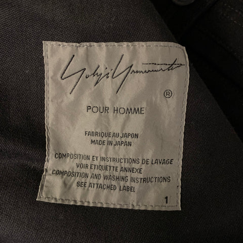 YOHJI YAMAMOTO Size S Black Cotton Long Sleeve Overalls