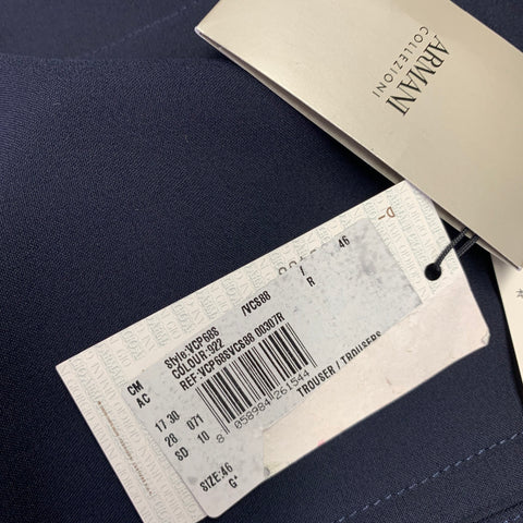 ARMANI COLLEZIONI Size 30 Navy Polyester Blend Zip Up Dress Pants