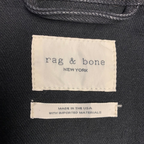 RAG & BONE Size XS Black Cotton Polyurethane Trucker Jacket