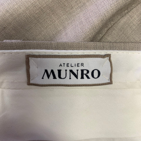 ATELIER MUNRO Size 32 Khaki Wool Slim Fit Dress Pants
