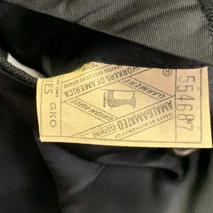 POLO by RALPH LAUREN Size 40 Regular Black Wool Peak Lapel Suit