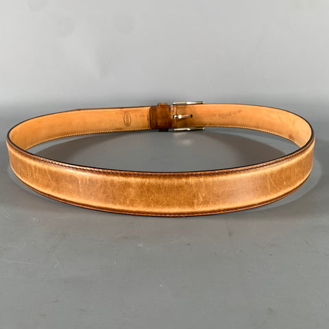 SUTOR MANTELLASSI Size 38 Camel Distressed Leather Belt