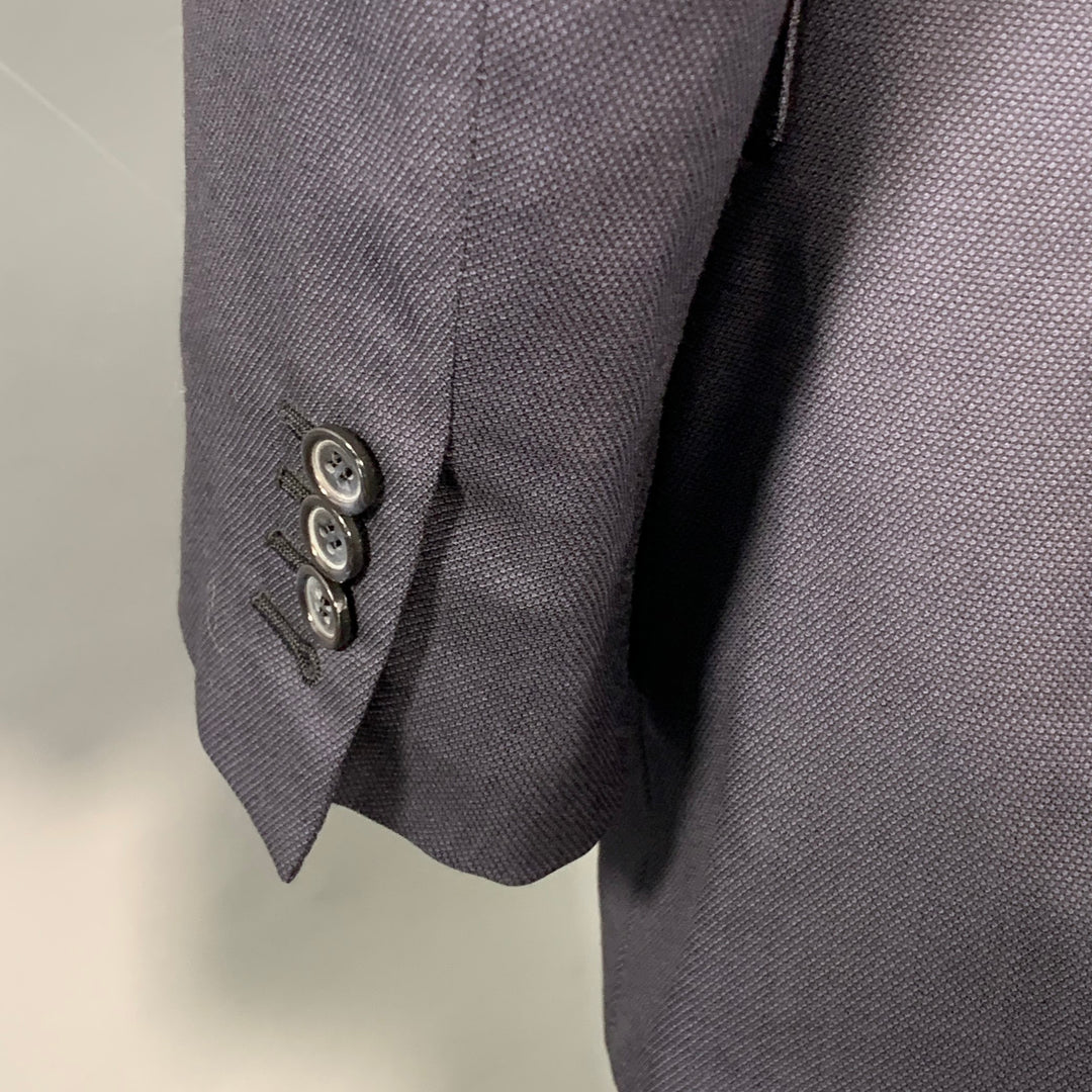 BRIONI Size 44 Regular Navy Wool Twill Notch Lapel Sport Coat