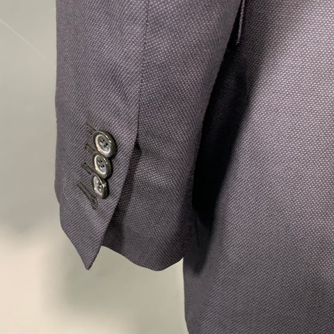 BRIONI Size 44 Regular Navy Wool Twill Notch Lapel Sport Coat
