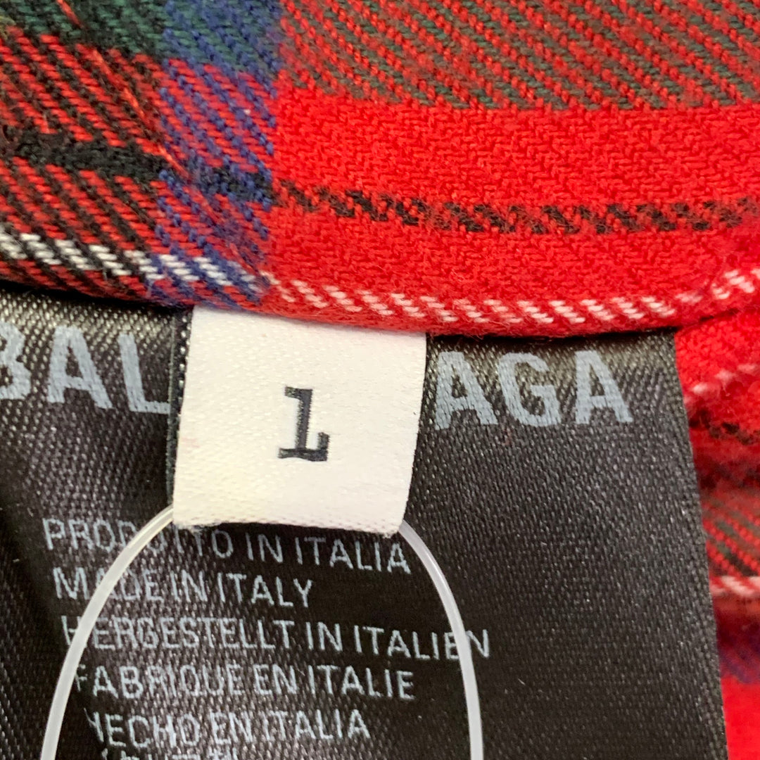 BALENCIAGA Size L Harrington Navy Cotton Bomber Jacket
