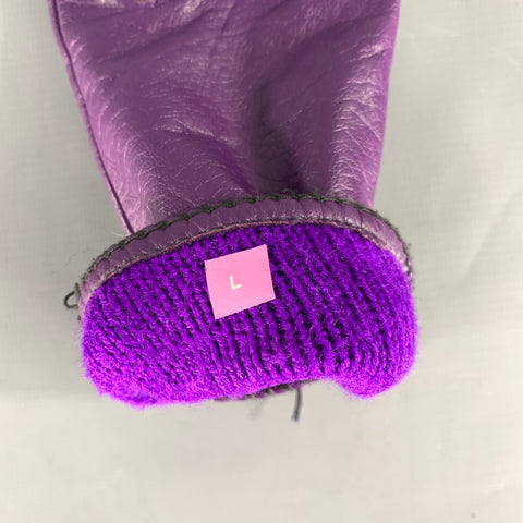 NO BRAND Size L Purple Leather Gloves