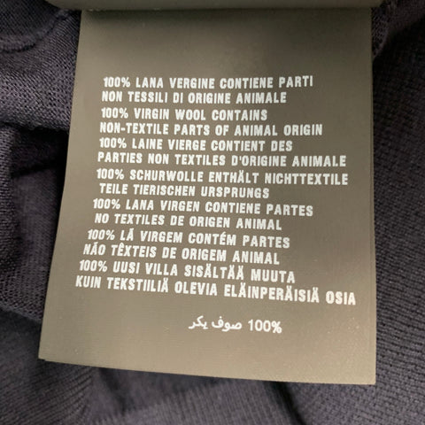 PRADA Taille M Cardigan boutonné en laine tricotée marine